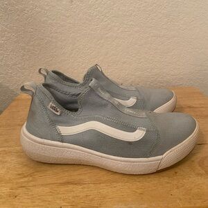 Vans women’s Slip-On Sneakers - Soft Blue and White